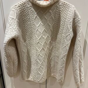 Vintage Aran Cable Knit merino wool Sweater
